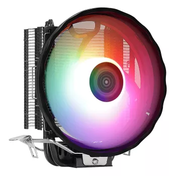 Õhkjahuti AEROCOOL Rave 3 FRGB 120 mm Must Valge — 4 soojustoru, ARGB, hüdrauliline laager, 1800 p/min