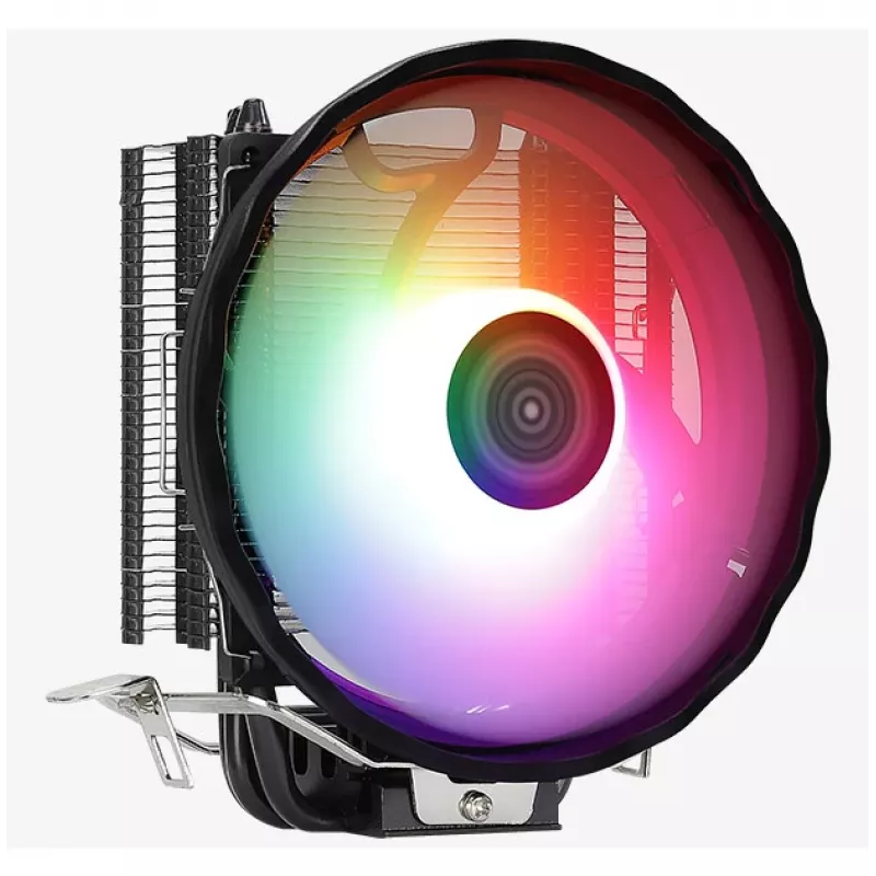 Õhkjahuti AEROCOOL Rave 3 FRGB 120 mm Must Valge — 4 soojustoru, ARGB, hüdrauliline laager, 1800 p/min