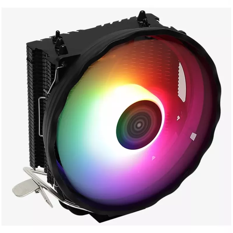 Õhkjahuti AEROCOOL Rave 3 FRGB 120 mm Must Valge — 4 soojustoru, ARGB, hüdrauliline laager, 1800 p/min