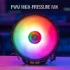 Õhkjahuti AEROCOOL Rave 3 FRGB 120 mm Must Valge — 4 soojustoru, ARGB, hüdrauliline laager, 1800 p/min
