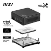 MSI Cubi N ADL-006DE Intel® N N200 4 GB DDR4-SDRAM 128 GB SSD Windows 11 Pro Mini PC Must