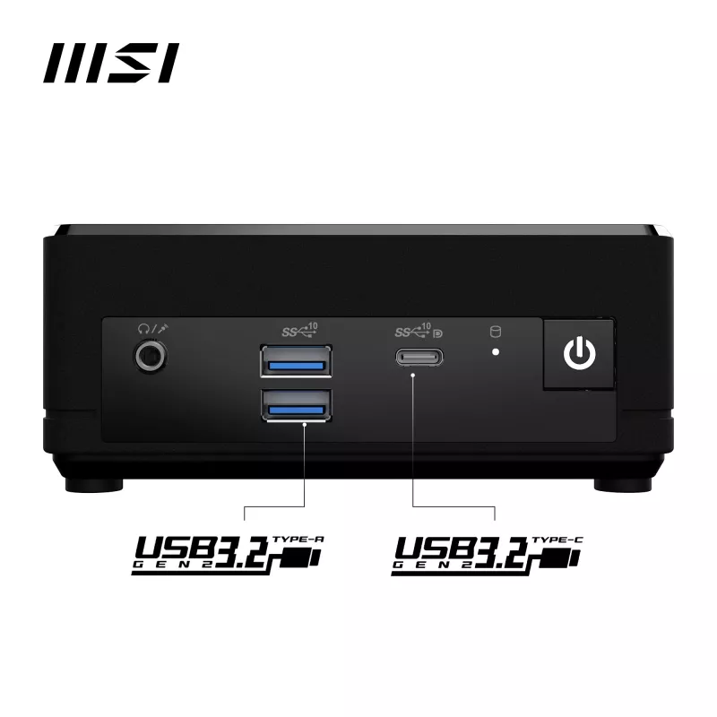 MSI Cubi N ADL-006DE Intel® N N200 4 GB DDR4-SDRAM 128 GB SSD Windows 11 Pro Mini PC Must