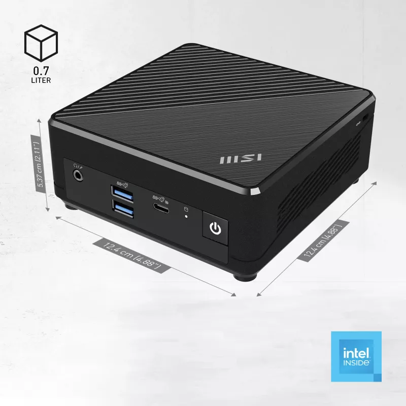 MSI Cubi N ADL-006DE Intel® N N200 4 GB DDR4-SDRAM 128 GB SSD Windows 11 Pro Mini PC Must