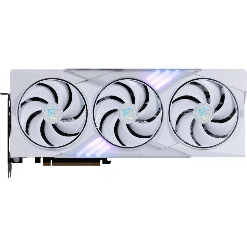 Graafikakaart MSI GeForce RTX 5080 16 GB GDDR7, PCIe 5.0, 256-bit, 3xDP 2.1a + HDMI 2.1b, 360W, 3 ventilaatorit, valge
