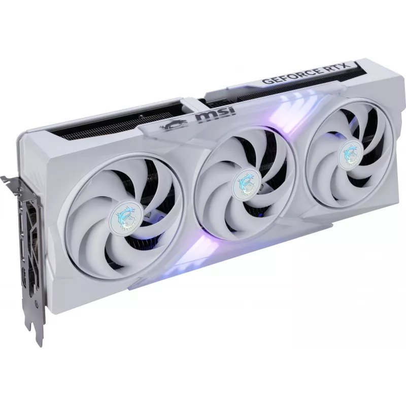 Graafikakaart MSI GeForce RTX 5080 16 GB GDDR7, PCIe 5.0, 256-bit, 3xDP 2.1a + HDMI 2.1b, 360W, 3 ventilaatorit, valge