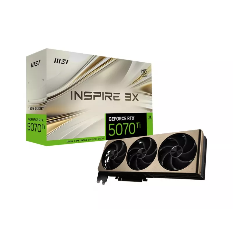 MSI GEFORCE RTX 5070 TI 16G INSPIRE 3X OC graafikakaart NVIDIA 16 GB GDDR7