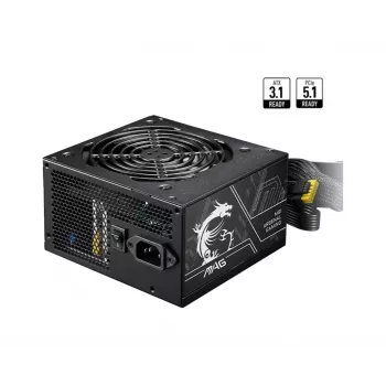 Toiteplokk MSI MAG A750BN PCIE5 II 750 W, 24‑pin ATX, mittemodulaarne, 80 PLUS Bronze, 120 mm ventilaator, must