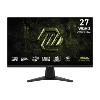 Arvutimonitor MSI MAG 275QF E20 — 27 tolli (68,6 cm), 2560×1440 WQHD, Rapid IPS, 0,5 ms, VESA, must