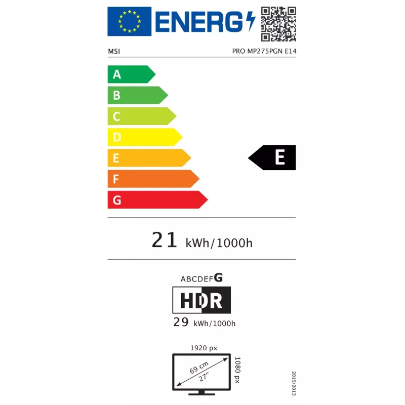27 tolli MSI Pro MP275PGN E14 arvutimonitor, 1920×1080 Full HD IPS, 4 ms, 300 cd/m², VESA, kõlarid, kõrguse seadistamine, must