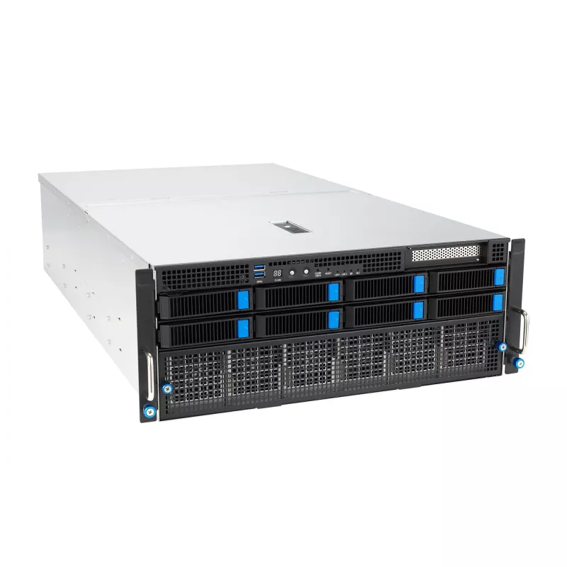 Rack server ASUS ESC8000A-E12-SKU2 (4U) — toetab 2× AMD EPYC 9004, DDR5 kuni 6 TB, 24 DIMM, 3000W PSU