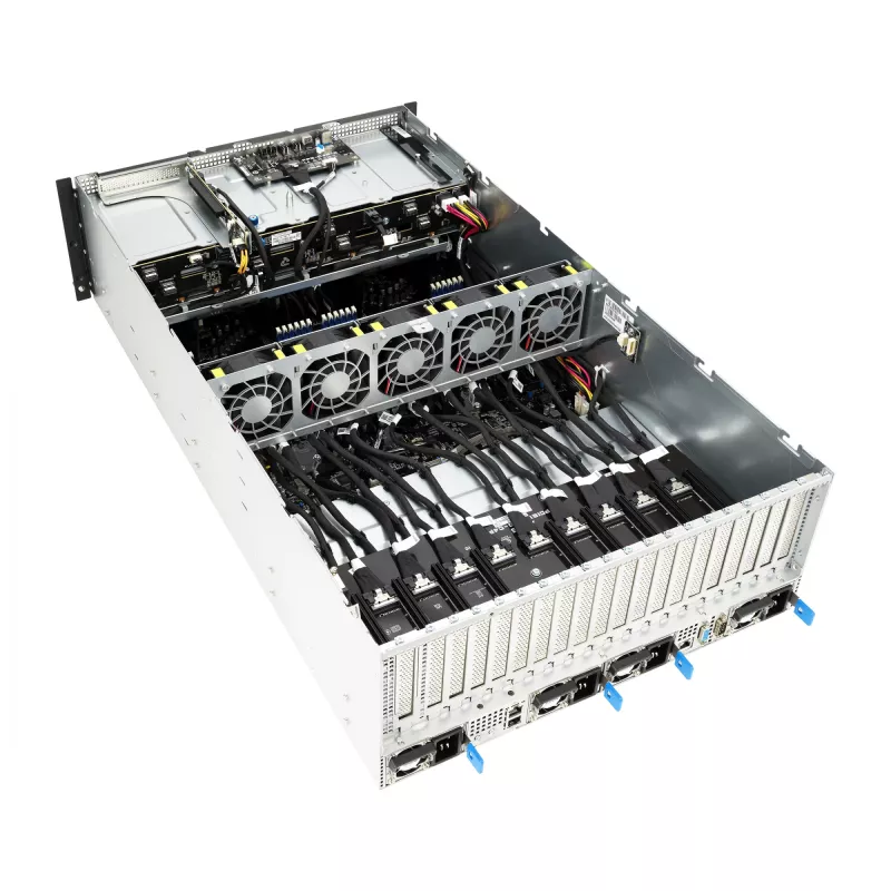 Rack server ASUS ESC8000A-E12-SKU2 (4U) — toetab 2× AMD EPYC 9004, DDR5 kuni 6 TB, 24 DIMM, 3000W PSU