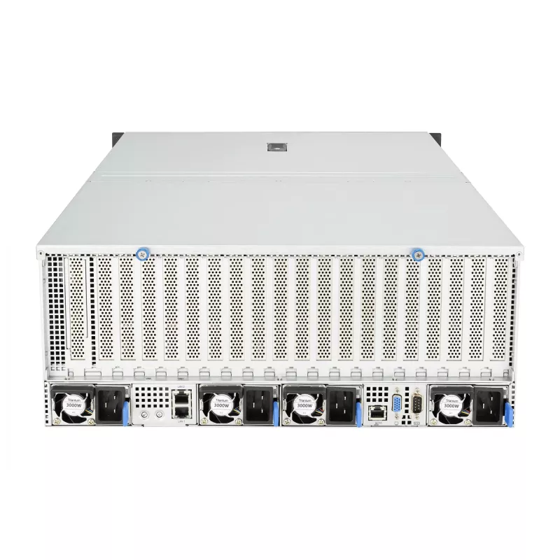 Rack server ASUS ESC8000A-E12-SKU2 (4U) — toetab 2× AMD EPYC 9004, DDR5 kuni 6 TB, 24 DIMM, 3000W PSU