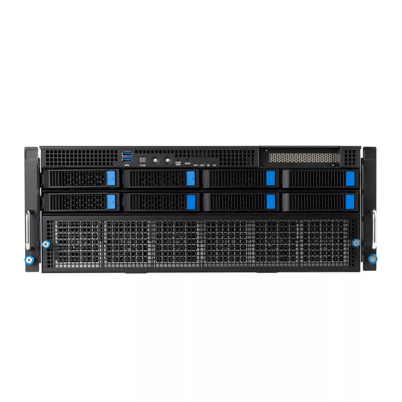 Rack server ASUS ESC8000A-E12-SKU2 (4U) — toetab 2× AMD EPYC 9004, DDR5 kuni 6 TB, 24 DIMM, 3000W PSU