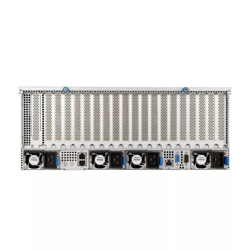 Rack server ASUS ESC8000A-E12-SKU2 (4U) — toetab 2× AMD EPYC 9004, DDR5 kuni 6 TB, 24 DIMM, 3000W PSU