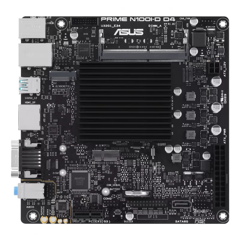 Emaplaat ASUS PRIME N100I-D D4, Intel kiibistik, NA pesa, mini ITX