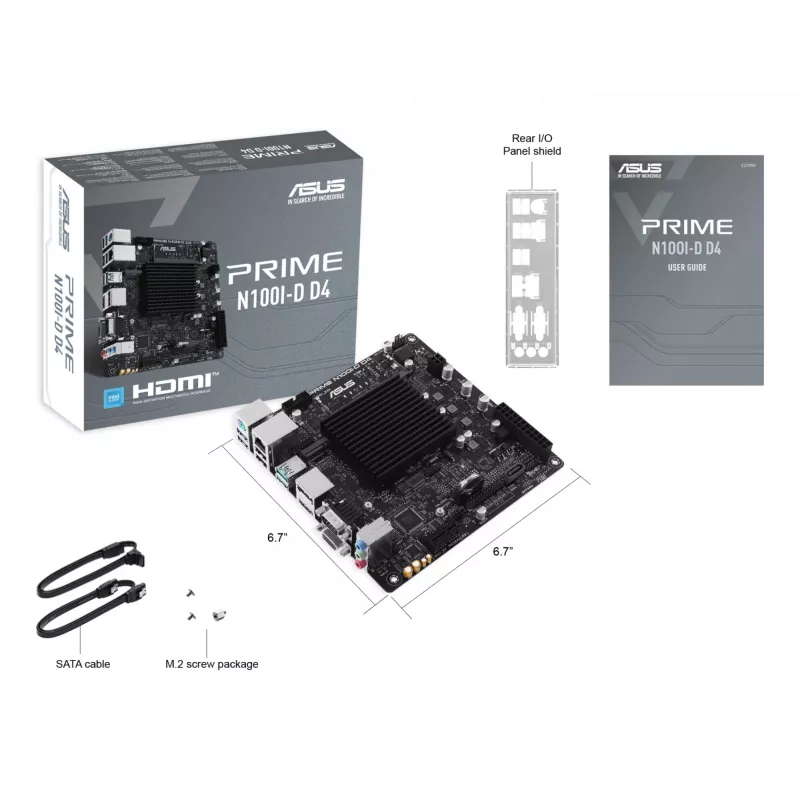 Emaplaat ASUS PRIME N100I-D D4, Intel kiibistik, NA pesa, mini ITX