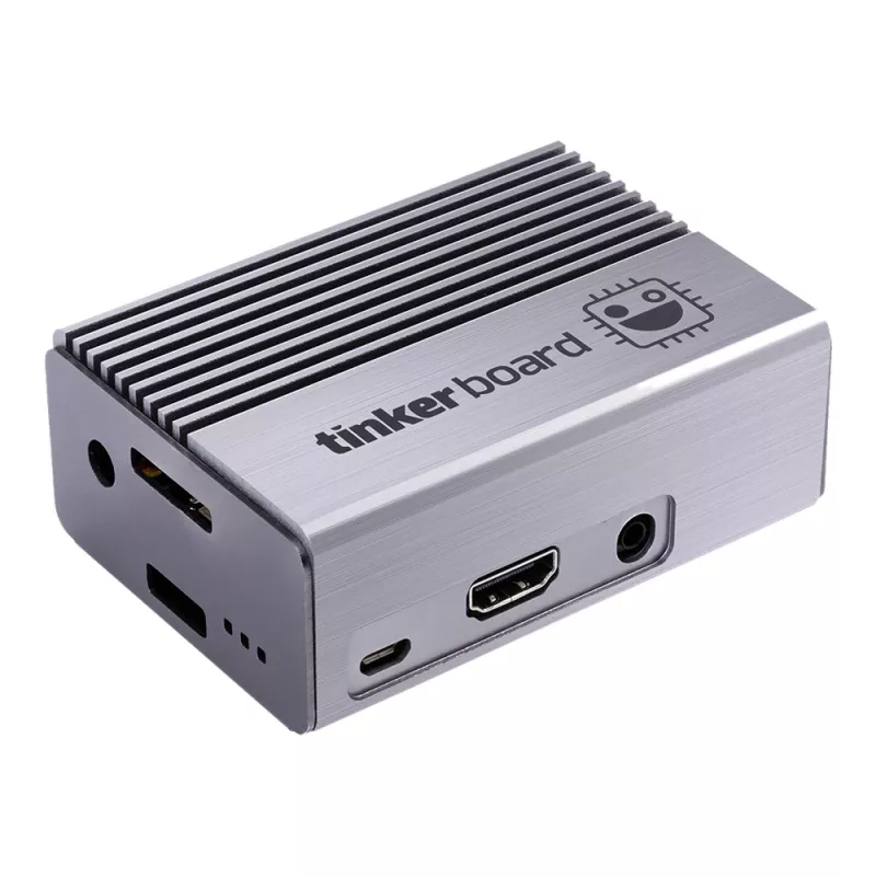 Arvutikorpus ASUS Tinker Fanless — alumiiniumist, hõbedane, passiivjahutusega korpus
