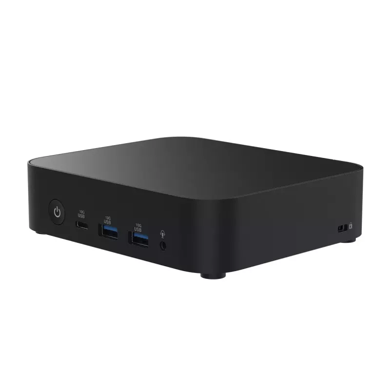 Mini PC barebone ASUS NUC 14 Essential RNUC14MNK1500002 Must — Intel N150, 4 tuuma, DDR5 SO‑DIMM, M.2 kuni 2 TB, Wi‑Fi 6E, 2.5GbE