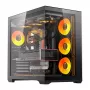 Arvutikorpus Darkflash C280 (must) 7 eelpaigaldatud ventilaatoriga