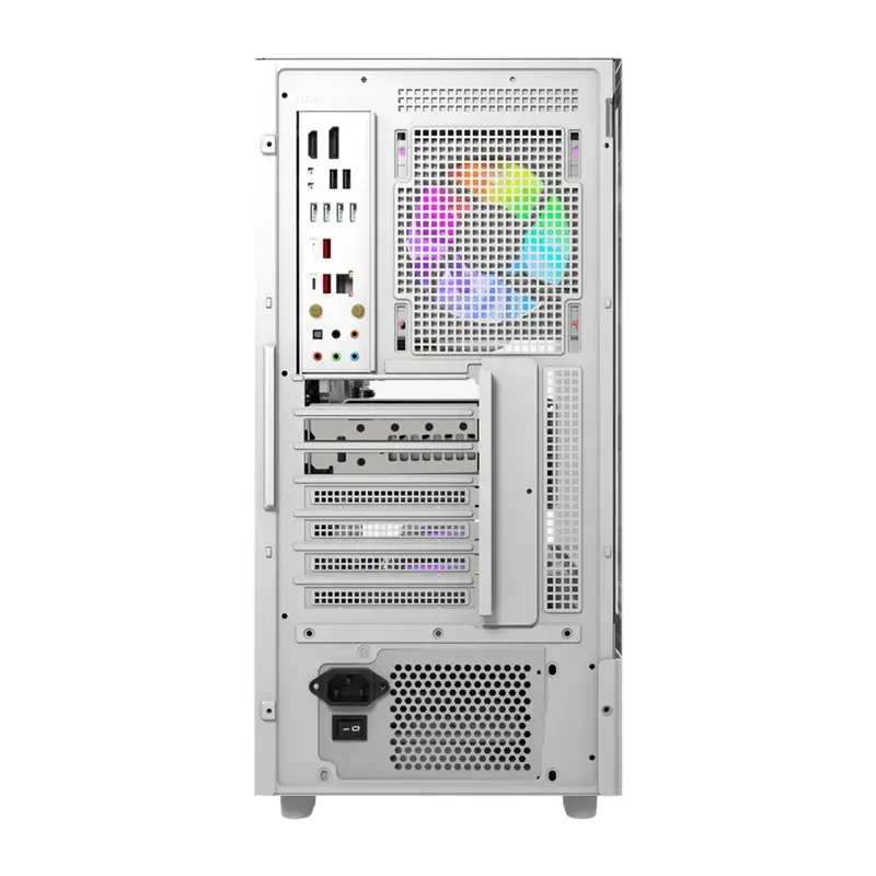 Arvutikorpus DarkFlash DS950 (valge) – mid-torn, ATX-ühilduv šassii