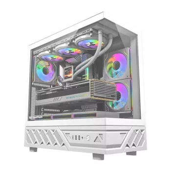 Arvutikorpus DarkFlash DS950 (valge) – mid-torn, ATX-ühilduv šassii