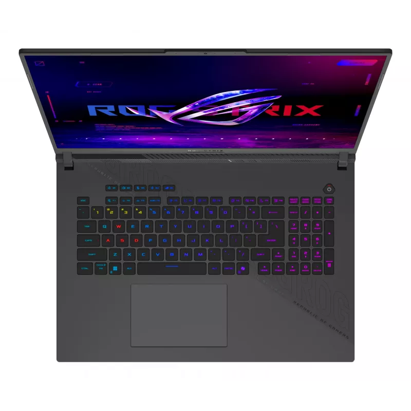 ASUS ROG Strix G18 G814PP-S8014W AMD Ryzen™ 9 8940HX sülearvuti 45,7 cm (18 tolli) WUXGA 32 GB DDR5-SDRAM 1 TB SSD NVIDIA GeForce RTX 5070 Wi-Fi 6E (802.11ax) Windows 11 Home saksa must, hall