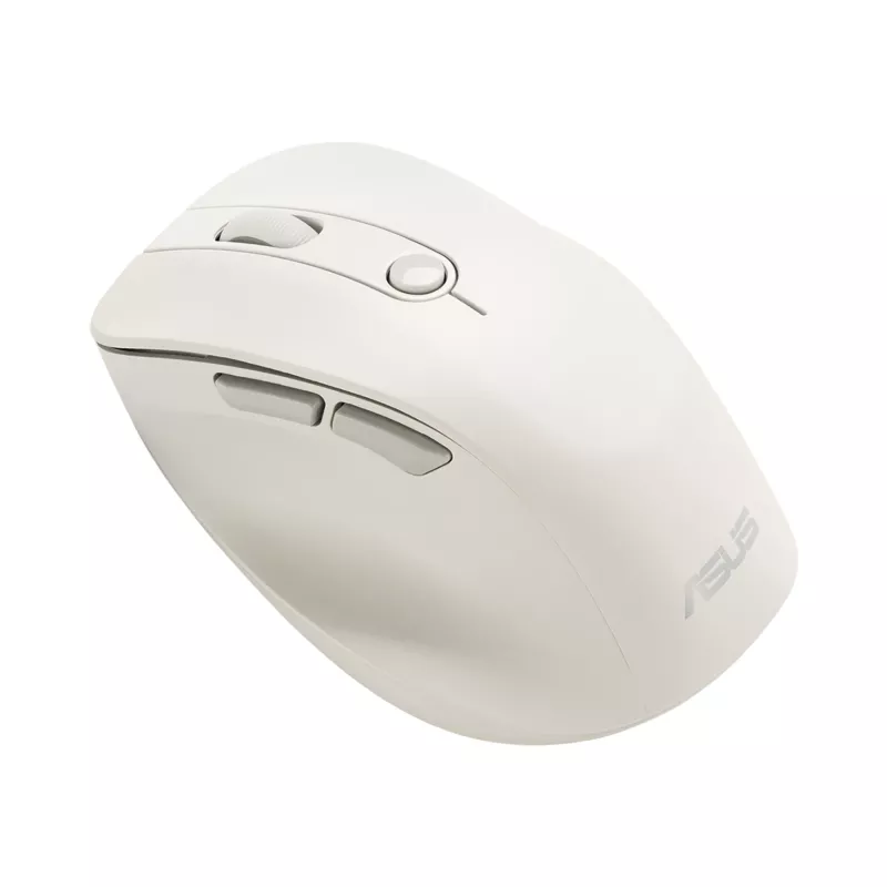 Juhtmevaba paremakäeline hiir ASUS MD105 MK-WH — RF + Bluetooth, 2400 DPI, ratas, aku, beež