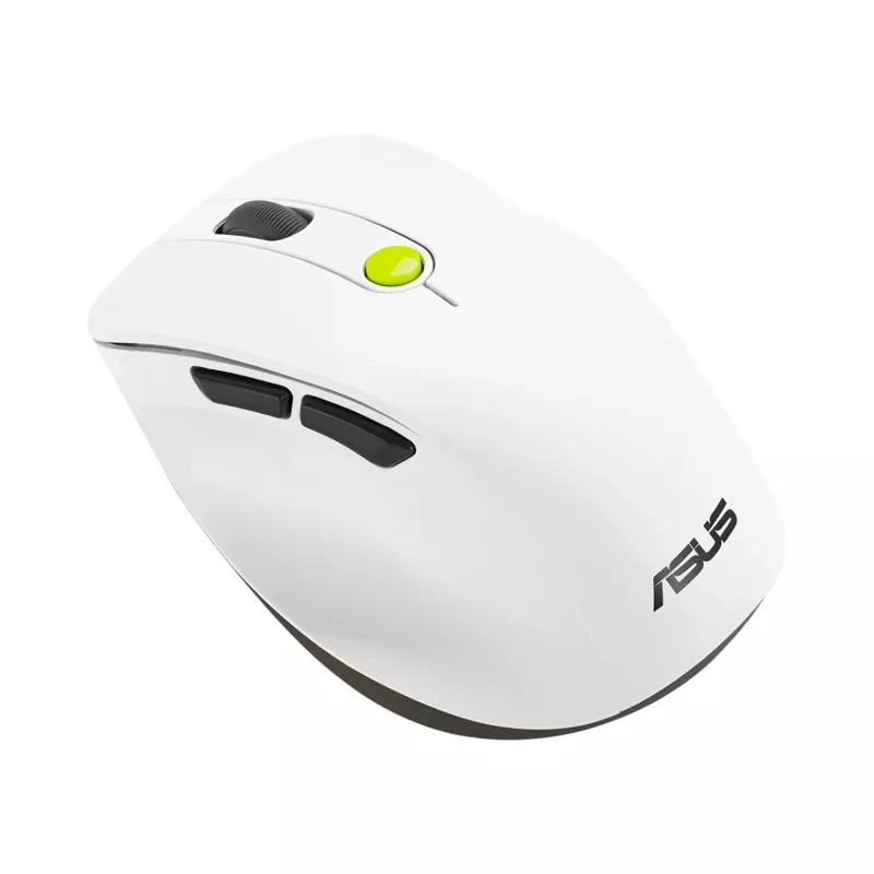 Hiir ASUS MD105 /VT-GN — paremakäeline RF-juhtmevaba + Bluetooth, 2400 DPI, kerimisratas, patareitoide, valge/roheline