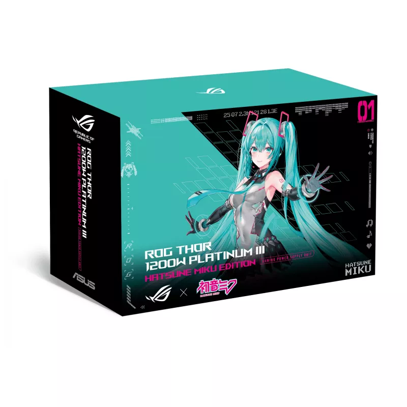 ASUS ROG -THOR-1200P3-MIKU toiteplokk 1200 W 20+4 pin ATX ATX mitmevärviline