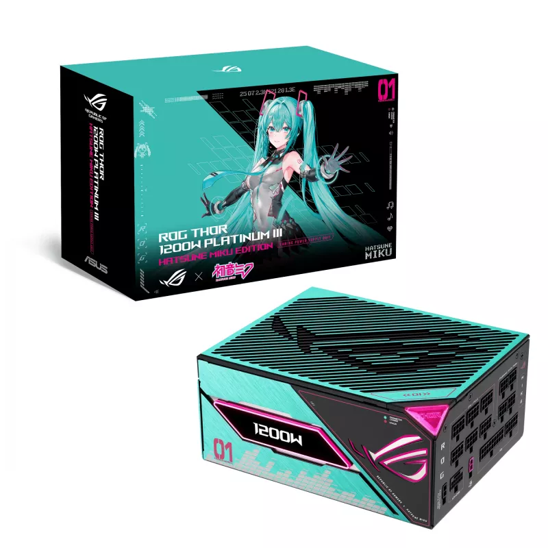 ASUS ROG -THOR-1200P3-MIKU toiteplokk 1200 W 20+4 pin ATX ATX mitmevärviline