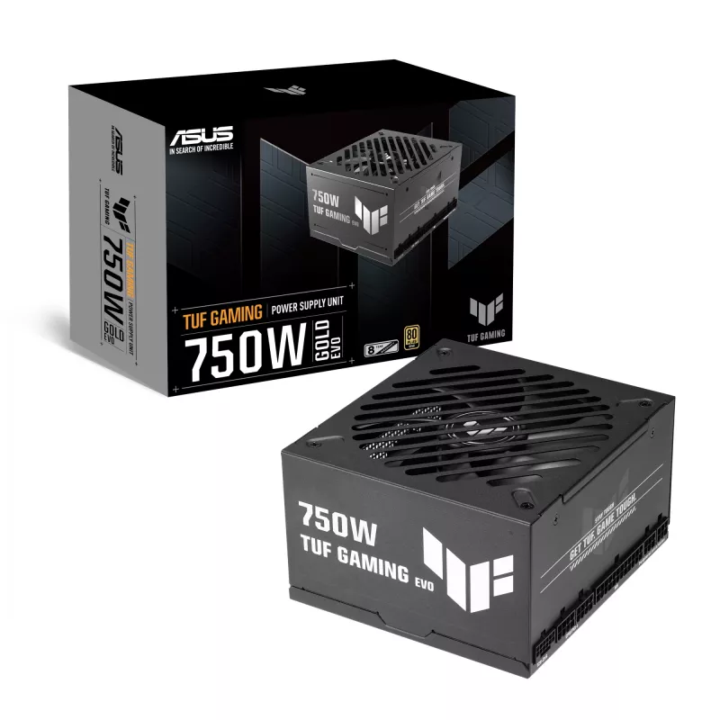 Toiteplokk ASUS TUF Gaming 750G EVO — 750 W, ATX, 80 PLUS Gold, 20+4‑pin, must