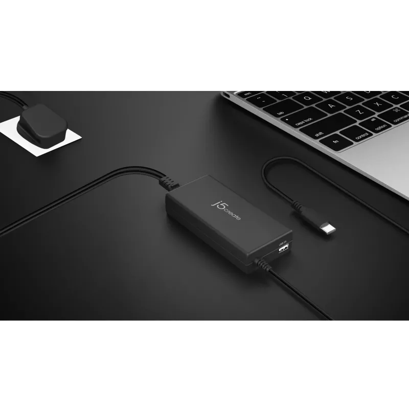 j5create JUP2290C-FN 100W PD USB-C® Super Charger – UK, must, sisaldab 1,2 m kaablit