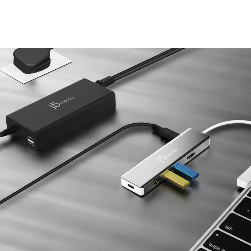 j5create JUP2290C-FN 100W PD USB-C® Super Charger – UK, must, sisaldab 1,2 m kaablit