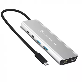 j5create JCD403 USB4 8K mitme pordiga jaotur USB-C HDMI RJ-45