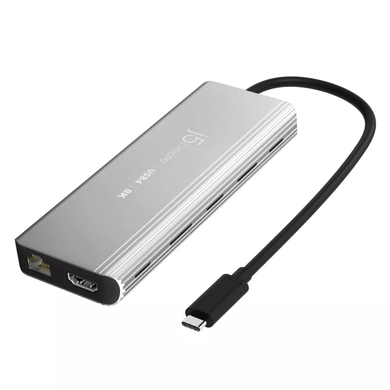 j5create JCD403 USB4 8K mitme pordiga jaotur USB-C HDMI RJ-45