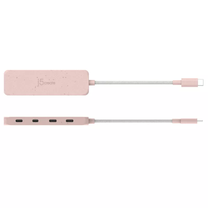 j5create keskkonnasõbralik USB-C 4-pordilise USB-C Gen 2 jaotur