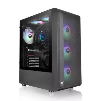 PC korpus Thermaltake S200 TG ARGB Midi Tower Must
