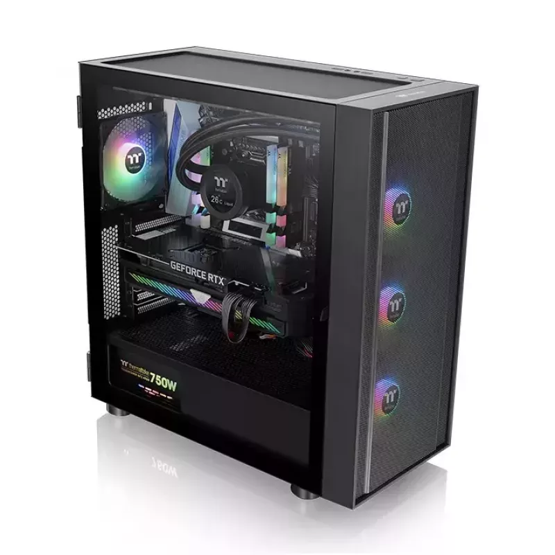 PC korpus Thermaltake H570 TG ARGB Midi Torn must