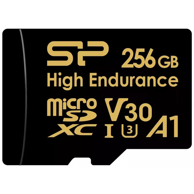 MicroSDXC-kaart Silicon Power SP256GBSTXDV3V1HSP 256 GB Class 10 High Endurance, 3,6 V, 0–70 °C