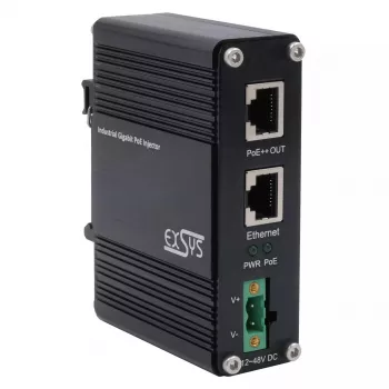 EXSYS PoE++ Gigabit-injektor 90 W -40 °C kuni +80 °C
