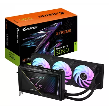 GIGABYTE AORUS GeForce RTX 5090 XTREME WATERFORCE 32G graafikakaart - 32 GB GDDR7, 512-bit, PCI-E 5.0, 2655 MHz tuumsagedus, 3x DP 2.1a, 1x HDMI 2.1b, NVIDIA DLSS 4, GV-N5090AORUSX W-32GD