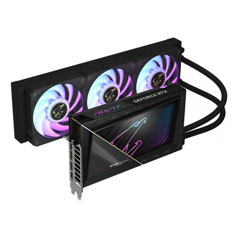 GIGABYTE AORUS GeForce RTX 5090 XTREME WATERFORCE 32G graafikakaart - 32 GB GDDR7, 512-bit, PCI-E 5.0, 2655 MHz tuumsagedus, 3x DP 2.1a, 1x HDMI 2.1b, NVIDIA DLSS 4, GV-N5090AORUSX W-32GD