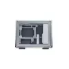 Arvutikorpus Cooler Master MasterFrame 400 Mesh Silver, mATX, läbipaistev külgpaneel, 1x 120 mm ARGB ventilaator