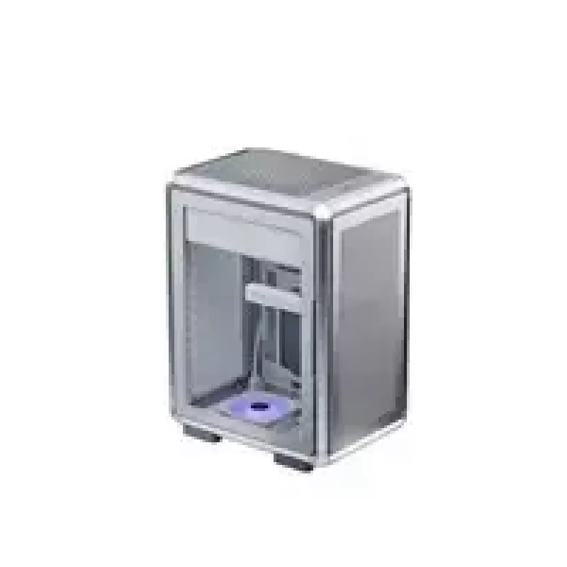 Arvutikorpus Cooler Master MasterFrame 400 Mesh Silver, mATX, läbipaistev külgpaneel, 1x 120 mm ARGB ventilaator