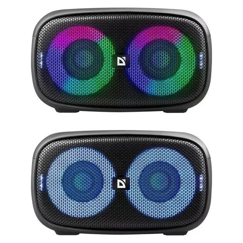 Defender Q5 stereoportatiivne Bluetooth-kõlar, 20 W, LED-valgustus, FM-raadio, TWS