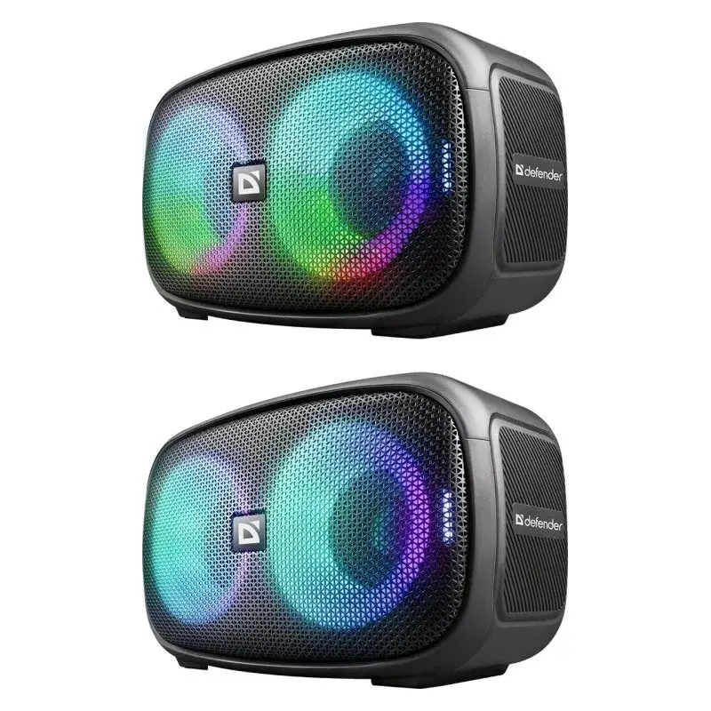 Defender Q5 stereoportatiivne Bluetooth-kõlar, 20 W, LED-valgustus, FM-raadio, TWS