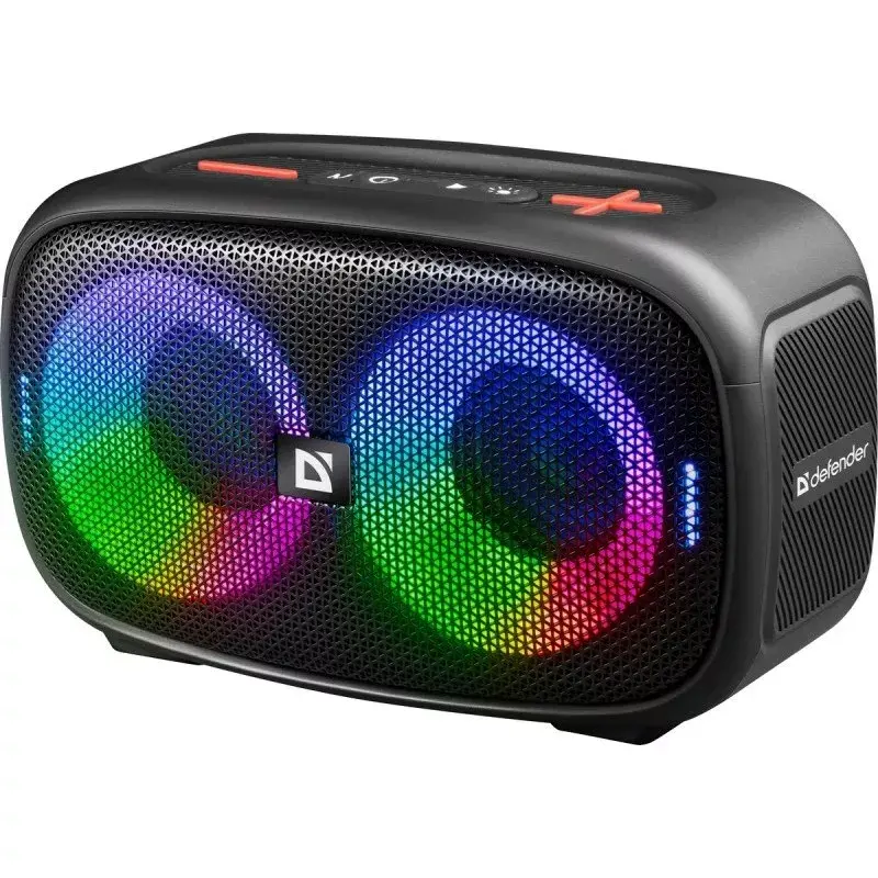 Defender Q5 stereoportatiivne Bluetooth-kõlar, 20 W, LED-valgustus, FM-raadio, TWS