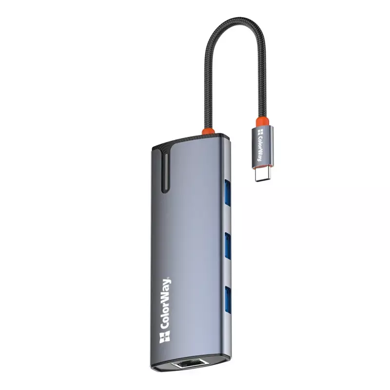 Dokkimisjaam ColorWay CW-HUB02 6-in-1 100W — mitme pordiga jaotur toiteedastusega