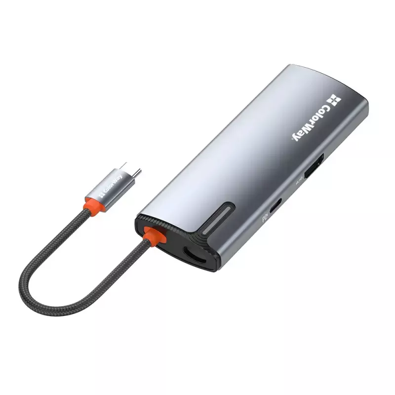 Dokkimisjaam ColorWay CW-HUB02 6-in-1 100W — mitme pordiga jaotur toiteedastusega