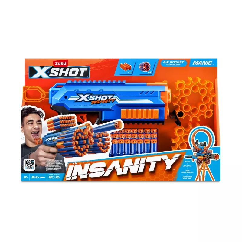 XSHOT Insanity Manic Blaster (24 noolt) ZURU